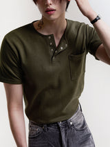 [COSYHARU MADE] single cotton short-sleeved shirt