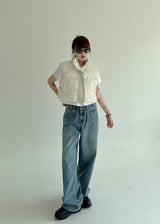 2ボタンワイドパンツ/no.1797 Two Button Wide Pants (2color)