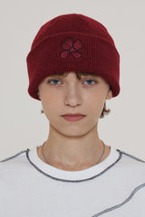 FLOWER BEANIE / WINE (6600122171510)