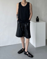 ソーシルクスリットスリーブレス / SO Silk Slit Sleeveless (2 colors)