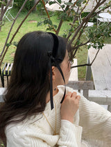 velvet double ribbon hairband