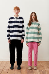 キルシースモールチェリーラグビーボーダーラインフーディー／UNI SMALL CHERRY RUGBY SHIRT KA [GREEN] (6597388664950)