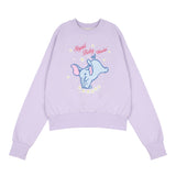 Stupid baby Crop Sweat-shirt [Lilac] (6535250837622)