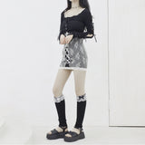 シモ オープントゥフープサンダル