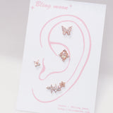 ヤングロングバタフライピアス / [Styling] Younglong Butterfly Piercing 4 Set