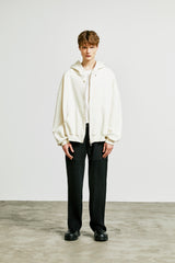 hoody zip-up cape cardigan ivory (6615504257142)