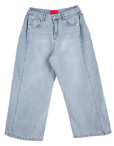 No.9842 snap wide light denim PT