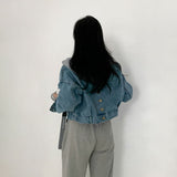 フロントアンドバックボタンデニムジャケット / Front And Back Button Denim Jacket