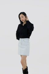 アイスライトブルーミニスカート/no.6176 Ice Light Blue Mini Skirt