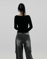 ベースディープUネックTシャツ/Basez Deep U Neck T-shirt (4color)