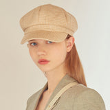 boni newsboy cap - tweed beige (6618131693686)