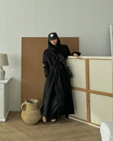 Trench wool coat