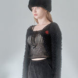 203-FAKE FUR BOLERO RIBBON CARDIGAN (6550313468022)
