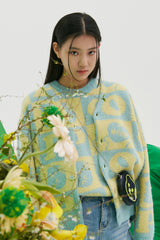 Hope Checker-Board Cardigan_Mint (6678734110838)