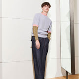 [UNISEX] PAUL CREW NECK KNIT, LAVENDER (6627437543542)