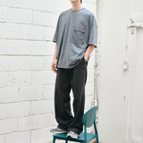 コントラストポケットTシャツ/Contrast Pocket Short-Sleeve T49 Greyish Blue (6566888472694)