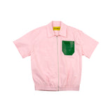 ショートスリーブボンバージャケット/[UNISEX] Short Sleeve Bomber Jacket (Pink)