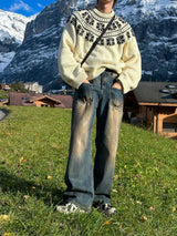 ASCLO High Vintage Pocket Denim Pants (8021)