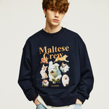 マルチーズクルースウェットシャツ / Maltese crew sweatshirts