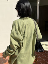 ピグメントストライプシャツ/Pigment Stripe Shirt (3color)