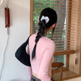 Papi Two-Way reversible Balletcore Ribbon Long-Sleeved Knitwear