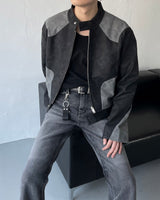 トレジャークロップドレーシングレザージャケット / OA Treasure Cropped Racing Leather Jacket (2 colors)