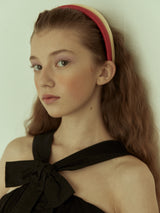Raspberry Red Satin Headband (6611832012918)