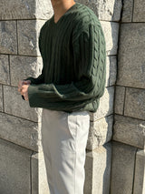 フォードツイストVネックニットウェア / Ford Twisted V-neck Knitwear (7 colors)