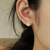 14Kゴールドボール3MMピアス/14K GOLD BALL 3MM EARRING_2COLOR (silicone clutch)
