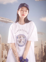 0 1 cat planet t-shirt - WHITE (6567587086454)