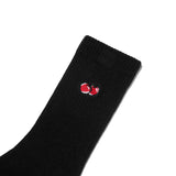 CHERRY LOGO STANDARD SOCKS [BLACK]