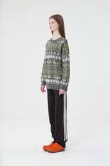 チェリーパターンニット／CHERRY PATTERN KNIT [BLACK]