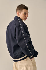 BIG LOGO PIPING BLOUSON - NAVY
