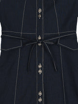 ツーボタンカラースティッチドレス / Two Button Collar Stitch Dress