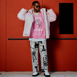 アーチプリンティングベスト/ARCH PRINTING VEST-WASHING PINK