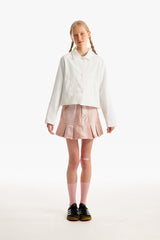 チェリーセミクロップウオウブンジャケット／CHERRY SEMI CROP WOVEN JACKET [WHITE]
