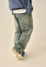 VINTAGE WASHED-OUT DENIM PANTS