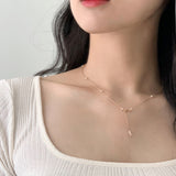 Y PEARL 14K GOLDFILLED NECKLACE (6681233490038)