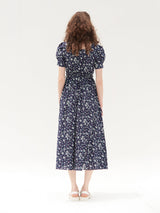 パフスリーブワンピース/JOLIE PUFF SLEEVES ONEPIECE_NAVY
