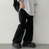 オンネバンディングコットンポケットカーゴワイドパンツ / Onne Banding Cotton Pocket Cargo Wide Pants