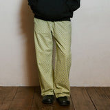 チェッカーボードバンディングパンツ/CHECKERBOARD BANDING PANTS_LIME GREY