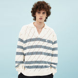 Stripe punching collar knit (6686412243062)