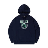 046/047/048- NAVY- LEATHER APPLIQUE GRAPHIC HOODIE