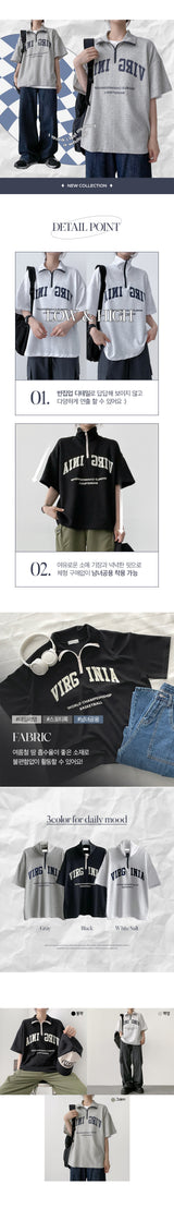 Burgess Half Zip-Up Anorak Short-Sleeved T-Shirt