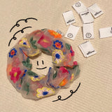 FLOWER NEEDLEPOINT SCRUNCHIE