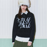 [NF] BLUNT LETTERING LOGO KNIT (BLACK)_F23ZB261