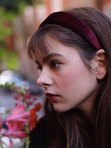 Burgundy Velvet Headband (6611533725814)
