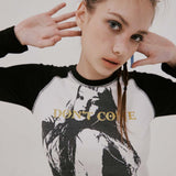 ドントカムラグランロングスリーブTシャツ/DON'T COME RAGLAN LONG SLEEVE, WHITE