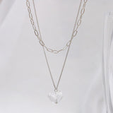 クリアムードレイヤードネックレス / clear mood layered necklace