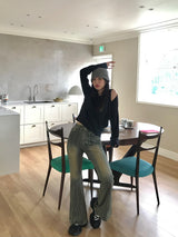 Reese boot-cut denim pants